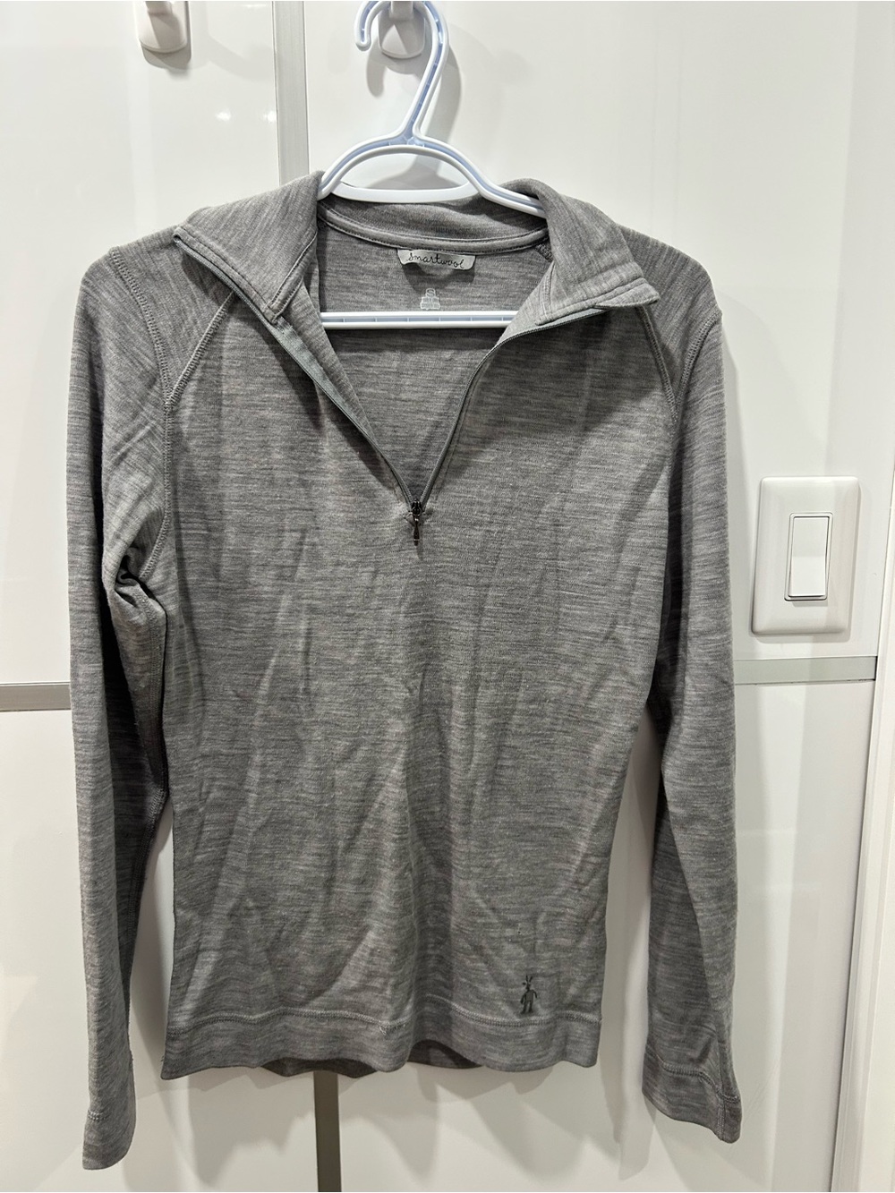 Smartwool Women's Gray Quarter-Zip Merino Pullover